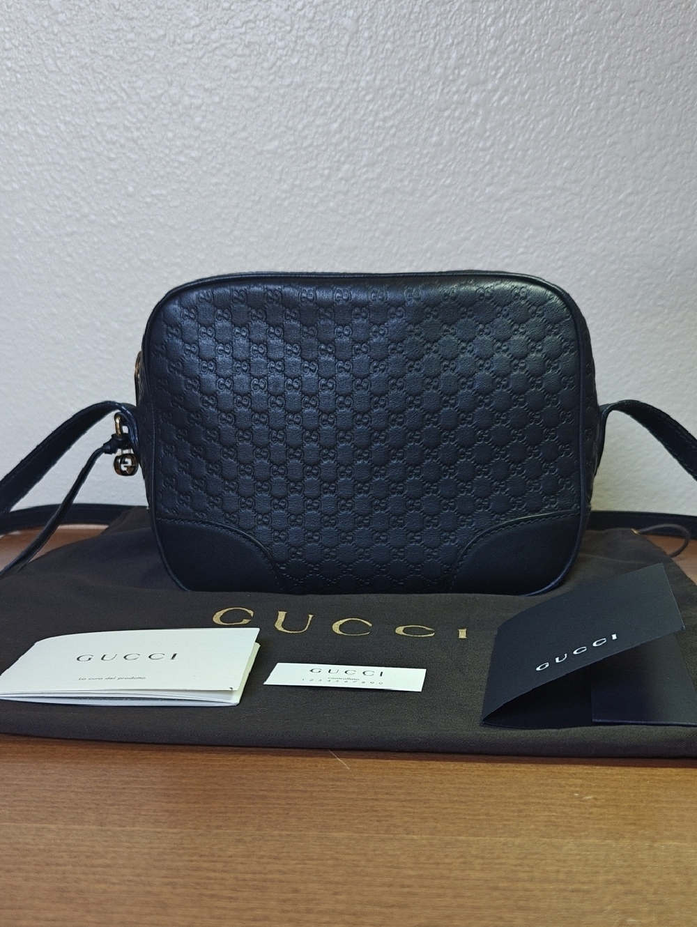 Gucci Camera Bag Black Leather